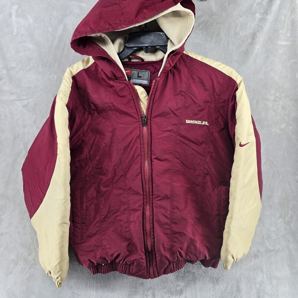 VTG Florida State FSU Seminoles Nike Team Sports Insulated Coat Jacket Large*